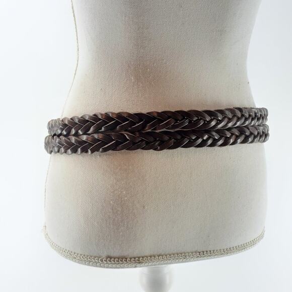 Women's Double Braided Woven Boho Bohemian Brown Medium M - Picture 4 of 9